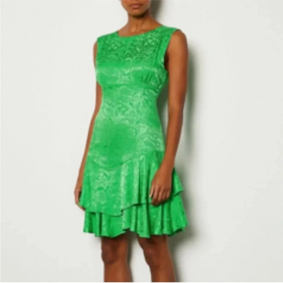 Karen Millen Dresses & Skirts - NWT Karen Millen Animal Jacquard Drop-Waist Dress - Green Size 4 new with tags